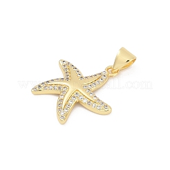 Brass Micro Pave Cubic Zirconia Pendants&nbsp;KK-D317-070G