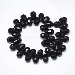 Natural Dyed & Heated Black Onyx Beads Strands&nbsp;G-S357-C02-11