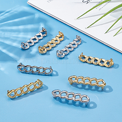 8Pcs 2 Colors Alloy Curb Chain Shoe Decorations&nbsp;FIND-HY0003-97