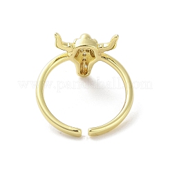 Brass Pave Cubic Zirconia Open Cuff Rings&nbsp;RJEW-M170-18G