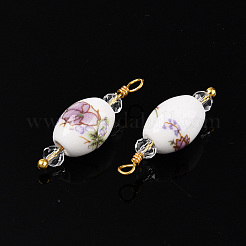 Handmade Porcelain Pendants&nbsp;KK-P242-19G-02-1