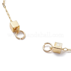 Handmade Cube Brass Link Chain Bracelet Making&nbsp;AJEW-JB01150-20