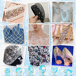 106pcs 6 Style Sew On Rhinestone&nbsp;FIND-OC0004-09F