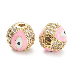 Brass Micro Pave Cubic Zirconia Beads&nbsp;ZIRC-A019-16G-A