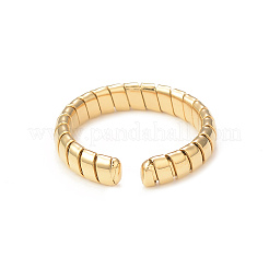 Ion Plating(IP) 304 Stainless Steel Spiral Open Cuff Ring for Women&nbsp;RJEW-I096-15G
