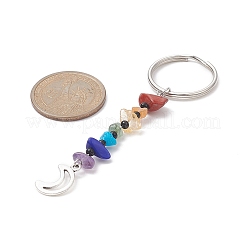 Natural Gemstone Chips Keychains&nbsp;KEYC-JKC00474-02