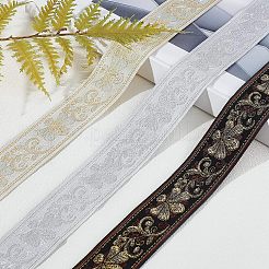 Ethnic Style Embroidery Polycotton Ribbons&nbsp;OCOR-WH0066-21A
