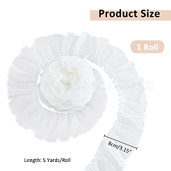 5 Yards Polyester Pleated Lace Ribbon&nbsp;OCOR-FH0001-33A