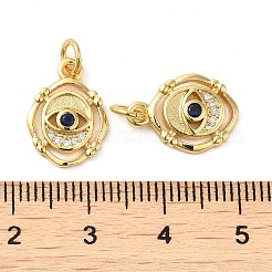 Rack Plating Brass Cubic Zirconia Pendants&nbsp;KK-K349-15G