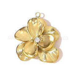 304 Stainless Steel Rhinestone Pendants&nbsp;STAS-OY007-89G