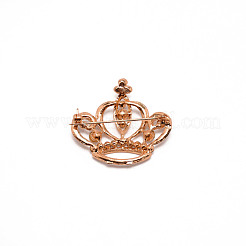 Crystal Rhinestone Crown Brooch&nbsp;JEWB-WH0022-32
