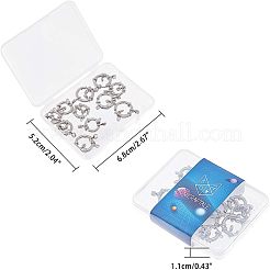304 Stainless Steel Smooth Surface Spring Ring Clasps&nbsp;STAS-UN0001-02P