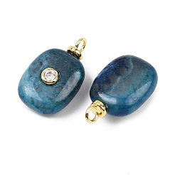 Dyed Natural Blue Agate Pendants&nbsp;X-KK-B157-42F-08