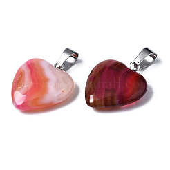 Natural Banded Agate/Striped Agate Pendants&nbsp;G-T122-24A
