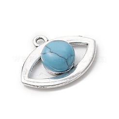 Natural Red Agate & Unakite & Synthetic Turquoise & Opalite Eye Pendants&nbsp;PALLOY-JF03886