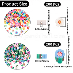 400Pcs 2 Styles Handmade Polymer Clay Flower Plum Blossom Beads&nbsp;CLAY-PA0001-32