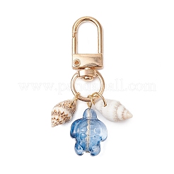 Turtle Glass & Shell Pendant Decoration&nbsp;HJEW-JM02744