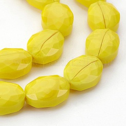 Pearl Luster Plated Glass Bead Strands&nbsp;LS-EGLA-E037-PL01