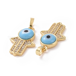 Brass Micro Pave Cubic Zirconia Pendants&nbsp;ZIRC-F136-02G-06