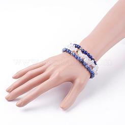 Natural Mixed Gemstone Stretch Bracelets&nbsp;BJEW-JB03365-03
