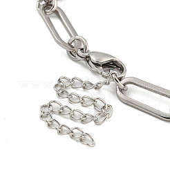 Non-Tarnish 304 Stainless Steel Oval Link Chains Bracelets for Men & Women&nbsp;BJEW-D042-09P