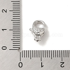 Brass Micro Pave Clear Cubic Zirconia Lobster Claw Clasps&nbsp;LS-KK-K371-11B-P