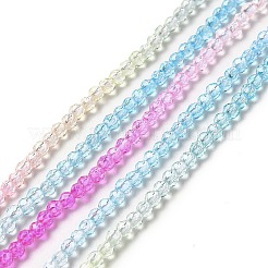 Transparent Gradient Color Glass Beads Strands&nbsp;GLAA-H021-01A-19