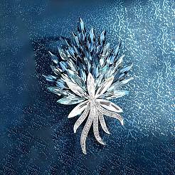 Flower Alloy Rhinestone Brooches for Backpack Clothes&nbsp;PW-WGB7B94-01