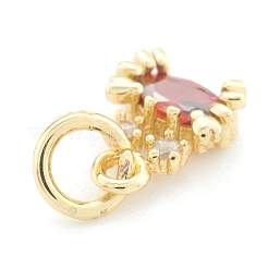 Brass Cubic Zirconia Pendants&nbsp;ZIRC-O041-03G
