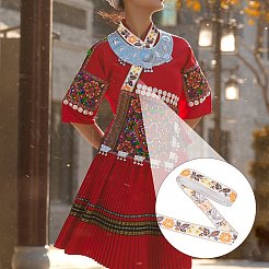 Ethnic Style Polyester Ribbons&nbsp;OCOR-WH0077-34D
