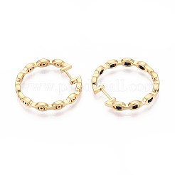 Oval Brass Hoop Earrings&nbsp;EJEW-T047-103G