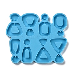 Trapezoid & Triangle & Flat Round Shape DIY Pendant Silicone Molds&nbsp;DIY-M048-04