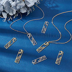 8Pcs 2 Colors 201 Stainless Steel Pendants&nbsp;STAS-UN0044-21
