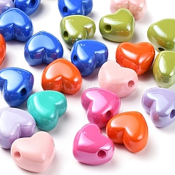32Pcs 8 Colors Opaque Acrylic European Beads&nbsp;MACR-YW0001-42