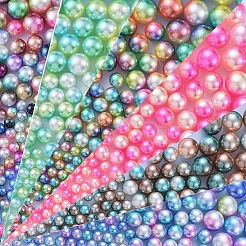 Rainbow Acrylic Imitation Pearl Beads&nbsp;OACR-YW0001-05