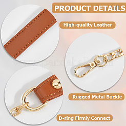 Imitation Leather & Alloy Crossbody Purse Chains&nbsp;FIND-WH20033-034B-LG
