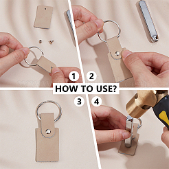 DIY Leather Keychain Making Kits&nbsp;DIY-OC0013-50B