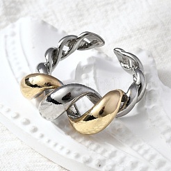Brass Open Cuff Rings&nbsp;RJEW-D313-05PG