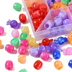 156Pcs 9 Style Acrylic European Beads&nbsp;MACR-YW0001-68