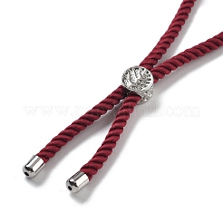 Twisted Nylon Cord Silder Bracelets&nbsp;DIY-B066-03P-06
