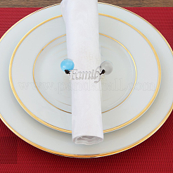 Word Family Wood Beaded Napkin Ring&nbsp;AJEW-PH01544