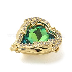 Brass Micro Pave Cubic Zirconia Pendants&nbsp;KK-U046-11G-01