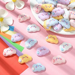 40Pcs 5 Colors Opaque Resin Cabochons&nbsp;CRES-CJ0001-62