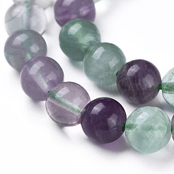 Natural Green Fluorite Beads Strands&nbsp;G-F433-8mm