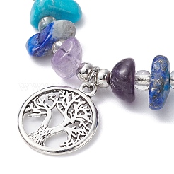 Chakra Natural & Synthetic Gemstone Braided Bead Bracelets&nbsp;BJEW-JB09824-04