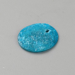 Dyed Natural Capiz Shell Pendants&nbsp;BSHE-WH20002-01K