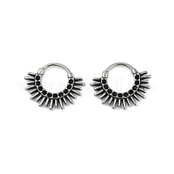 Sun 316 Surgical Stainless Steel Hoop Earrings&nbsp;EJEW-G416-37AS