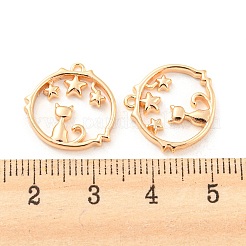 Brass Micro Pave Cubic Zirconia Pendants&nbsp;KK-E090-38G