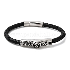 Braided Microfiber Leather Cord Bracelets&nbsp;BJEW-A092-01C-AS