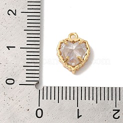 Brass Micro Pave Clear Cubic Zirconia Pendants&nbsp;X1-KK-M294-11G